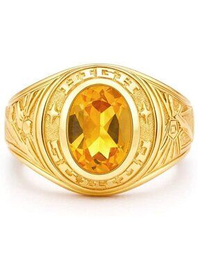 Genuine 2.15 Cts Yellow Topaz Ring 14k Gold